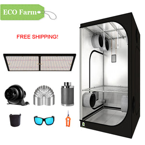 ECO Farm 3'x3' Essential Grow Tent Kit - 240W LM301B Quantum Board-growpackage.com