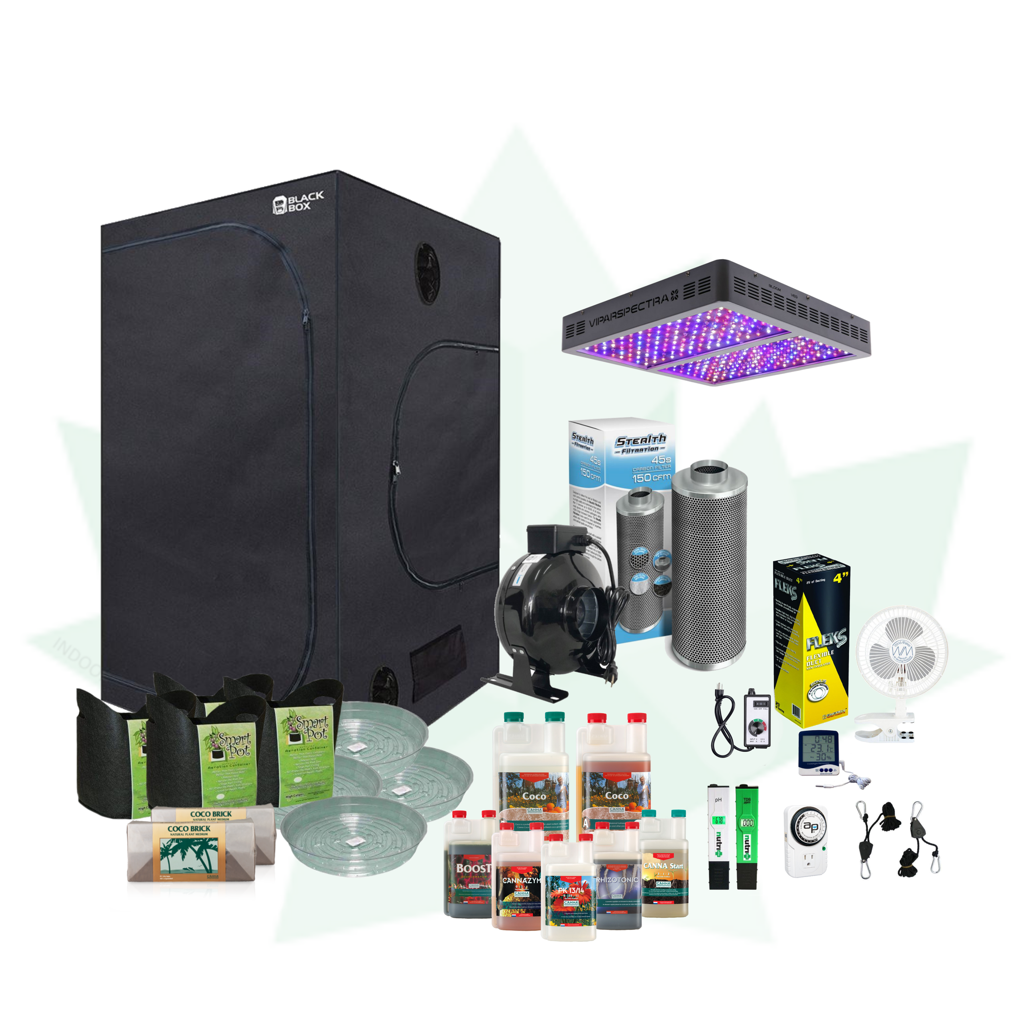 LED Coco Starter Complete Grow Kits for 4 Plants