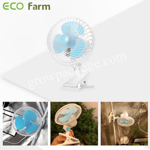 ECO Farm 6 Inch Clip Oscillating Fan Fit for Grow Tent with 3-Speed Control