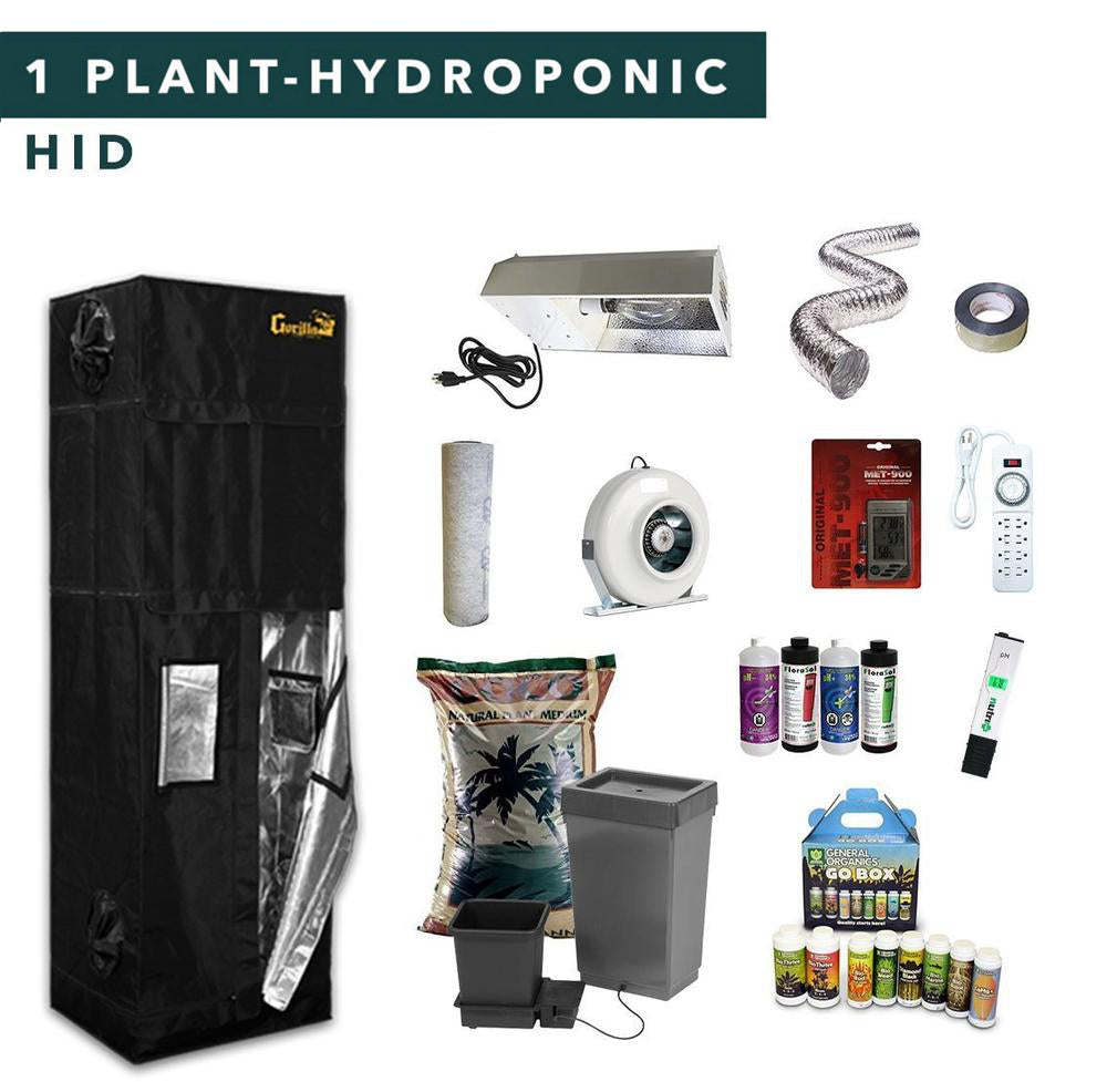 2' X 2' HID Hydroponic Complete Indoor Grow Tent Kits for 1 Plant
