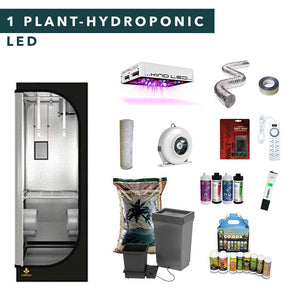 2' X 2' LED Hydroponic Complete Indoor Growing Starter Kit For 1 Plant