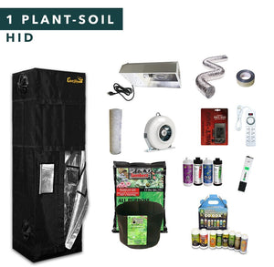 2' X 2' HID Soil Complete Indoor Growing Starter Kit For 1 Plant