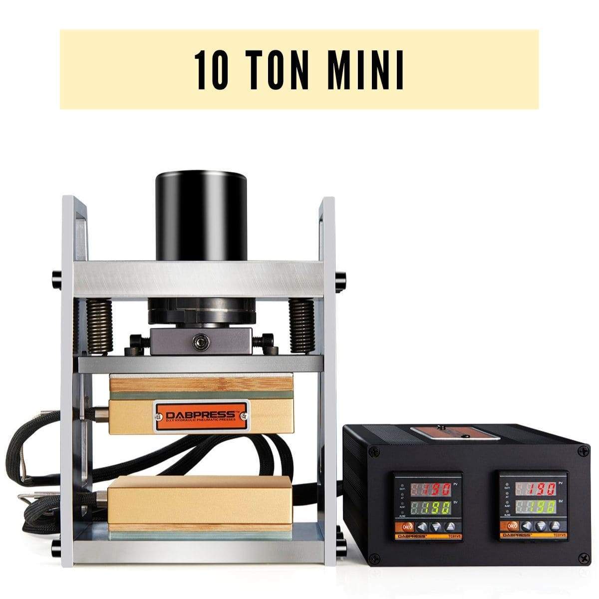 10 Ton Mini Rosin Press - Made of Stainless Steel and Dual Heated Platens with 10 Ton Cylinder | Dabpress