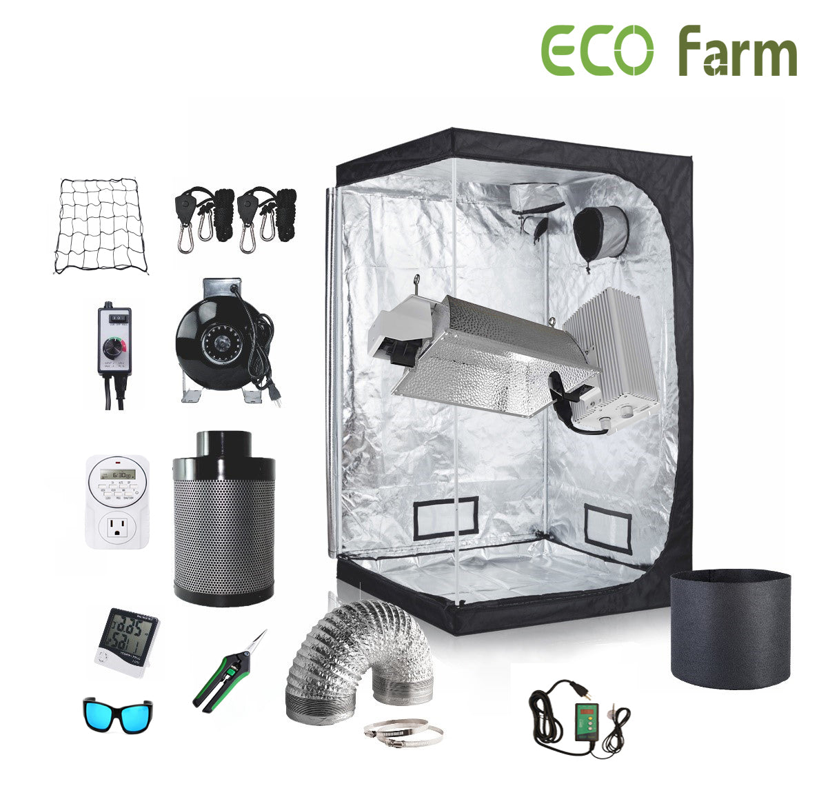 ECO Farm 5*5FT(60*60*80inch)DIY Grow Package