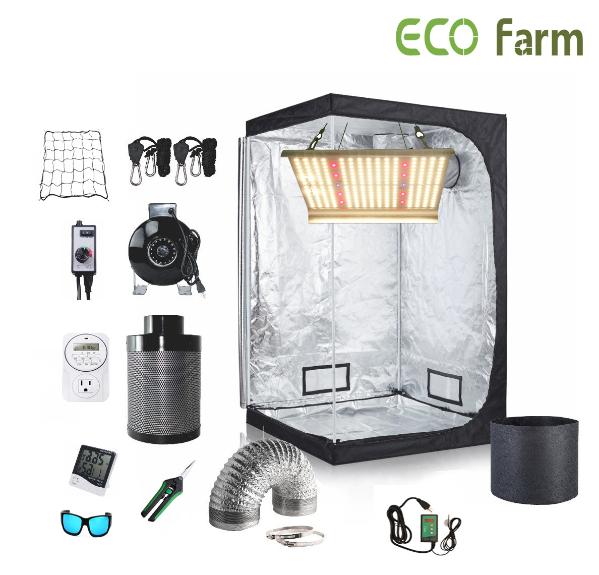 ECO Farm 2*2FT(24*24*55inch)DIY Grow Package