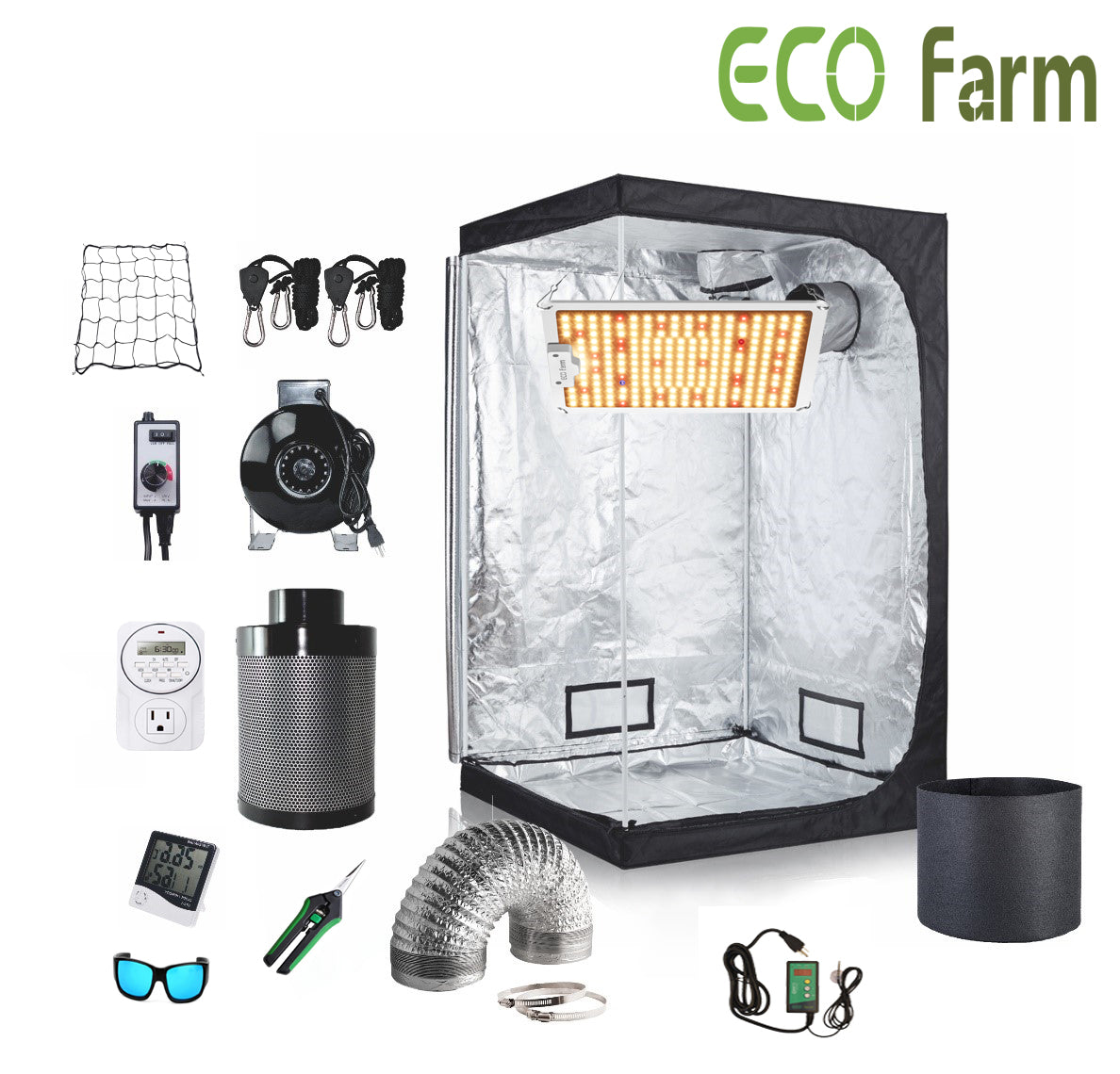ECO Farm 1.3*1.3FT(16*16*48inch)DIY Grow Package