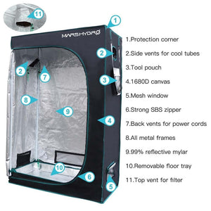 Mars Hydro 24" x 48" x 71" Grow Tent for Indoor Plant Growing