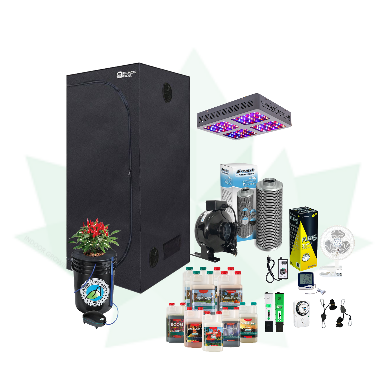 LED Hydro Complete Starter Grow Kits for 1 XL Plant