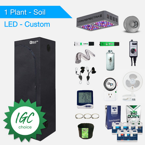 LED Soil Complete Indoor Grow Tent Kits for 1 Plant
