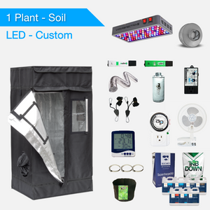 LED Soil Complete Indoor Grow Tent Kits for 1 Plant