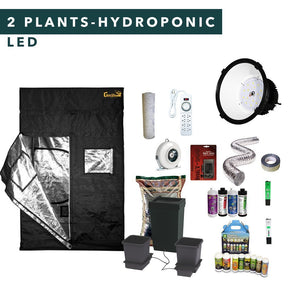3' X 3' LED Hydroponic Complete Indoor Grow Tent Kits for 2 Plants
