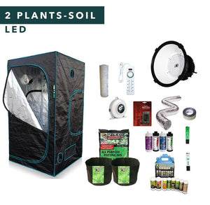 3' X 3' LED Soil Complete Indoor Grow Tent Kits for 2 Plants