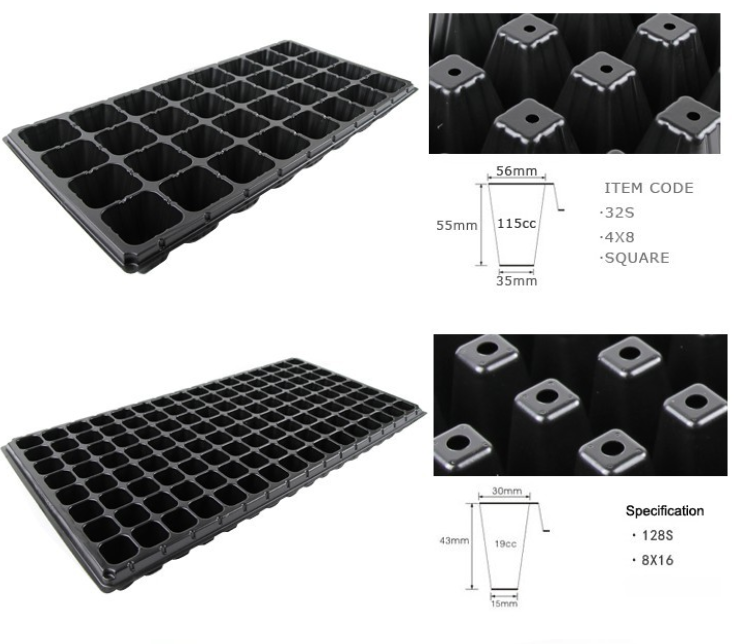 ECO Farm 32 / 40 / 50 / 72 Cells Seeding / Nursery Tray-growpackage.com