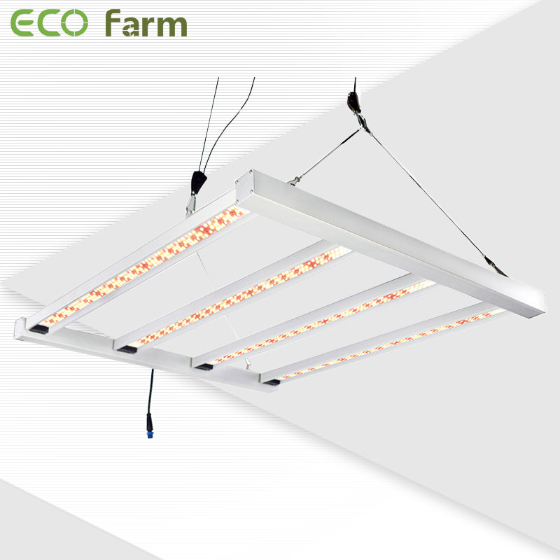 ECO Farm DBL3000 Full Spectrum LED Grow Light 320W for 3x3ft Coverage Dimmable Daisy Chain LED BAR