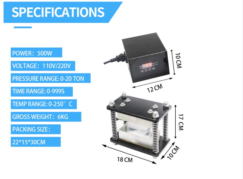 ECO Farm Rosin Heat Press Plates Kit for DIY Hydraulic Rosin Press