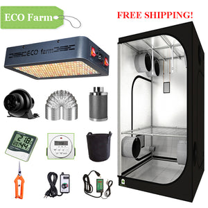 ECO Farm 2'x2' Complete Grow Tent Kit - 120W LED Grow Panel-growpackage.com