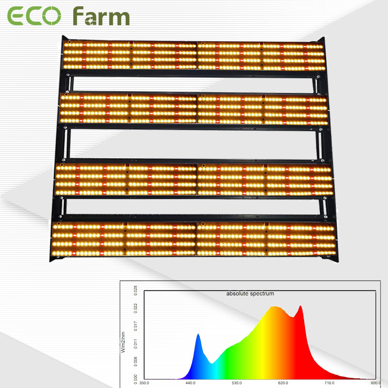 ECO Farm 480W V3Pro Samsung LM301H Movable LED Grow Light with MEANWELL Driver for 4×4ft Area