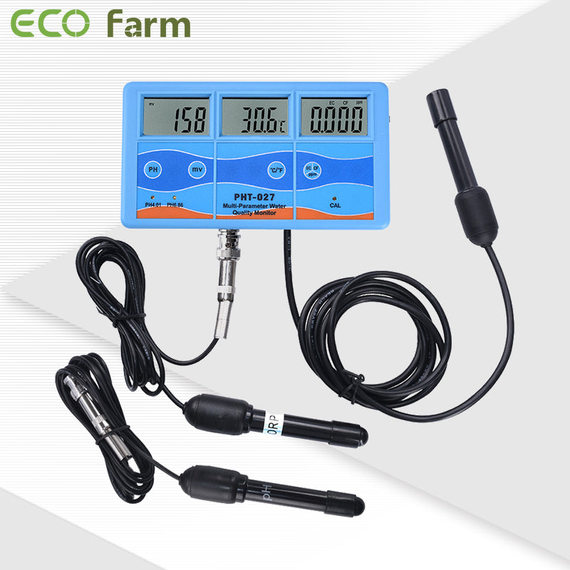 ECO Farm 6 in1 Digital LCD Multi-Function Water Quality Tester, pH/EC/CF/TDS(PPM)