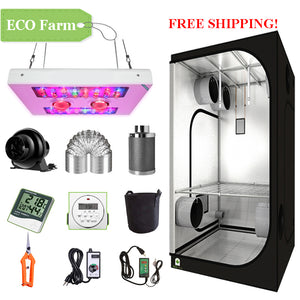 ECO Farm 2'x2' Complete Grow Tent Kit - 440W LED Grow Light-growpackage.com