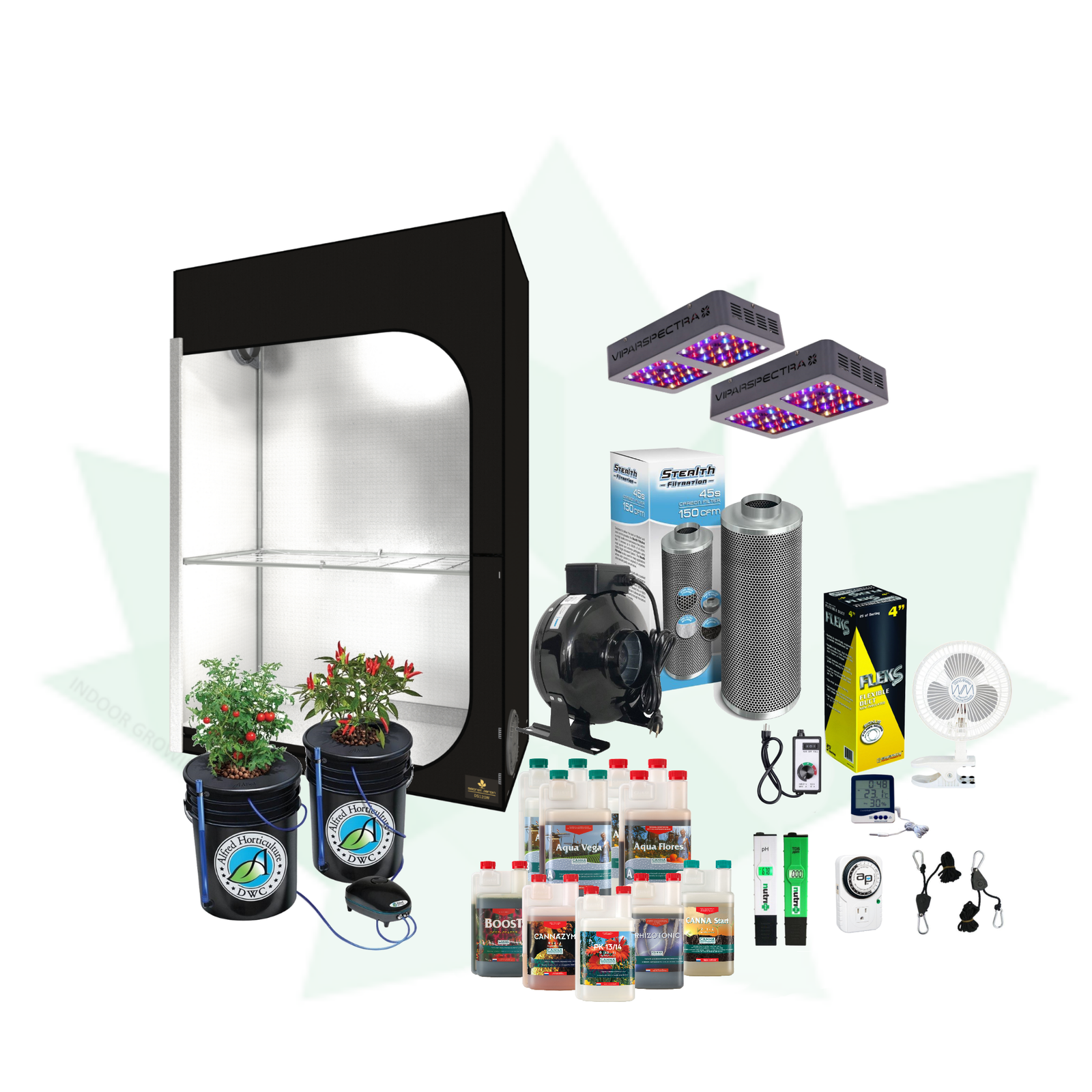 LED Hydro Starter Complete Grow Kits for 2 Plants