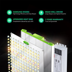 BESTVA P1000/P2000/P4000 Quantum LED Grow Light with Samsung LM301B Diodes & MeanWell Driver Dimmable Grow Lights