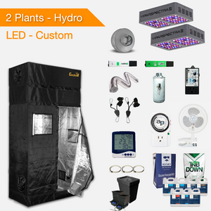 LED Hydroponic Complete Indoor Grow Tent Kits for 2 Plants