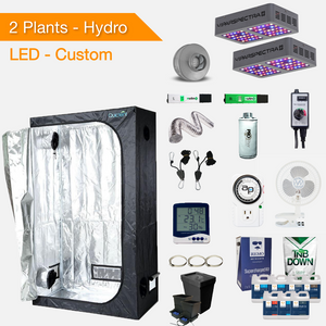 LED Hydroponic Complete Indoor Grow Tent Kits for 2 Plants