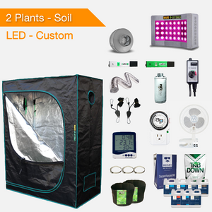 LED Soil Complete Indoor Grow Tent Kits for 2 Plants