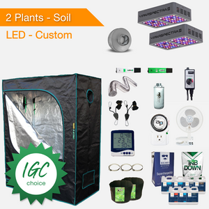 LED Soil Complete Indoor Grow Tent Kits for 2 Plants