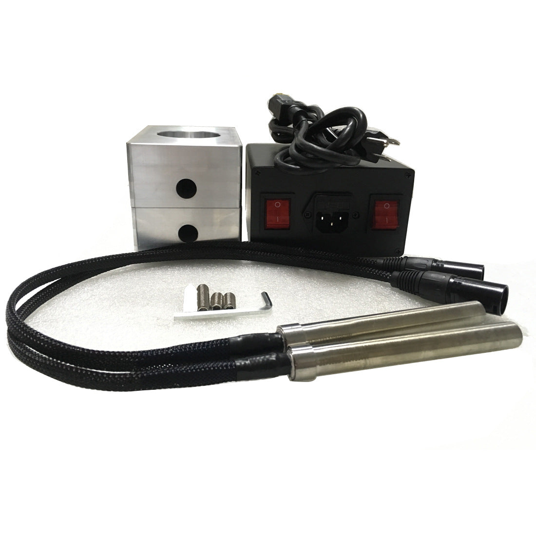 ECO Farm 3x5inch Rosin Heat Press Kits Concave Plates With Dual Heater Rod-growpackage.com