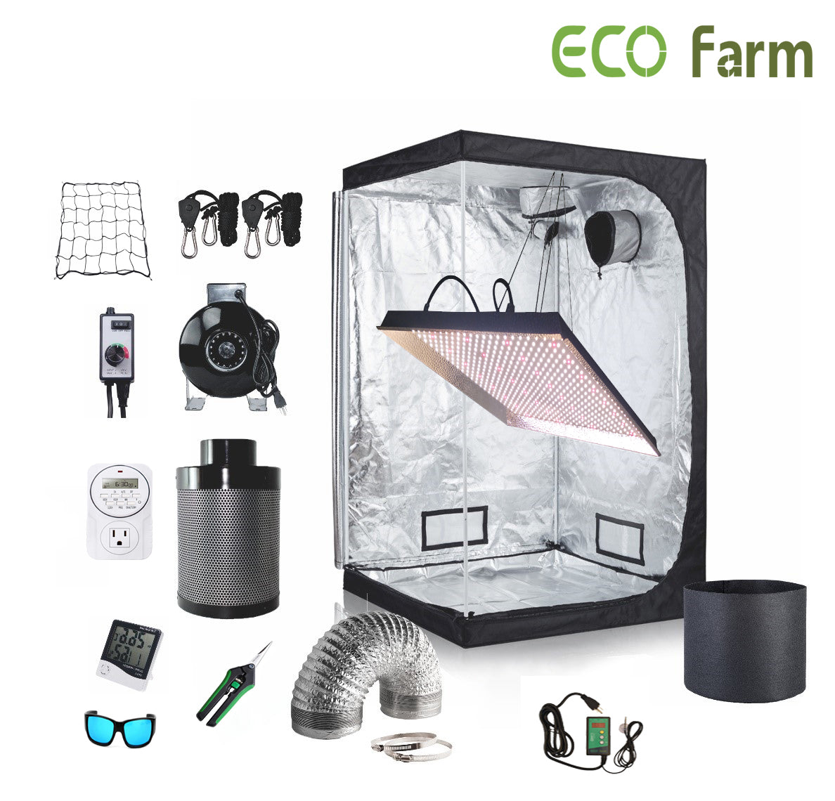 ECO Farm 4*2FT(48*24*60inch)DIY Grow Package