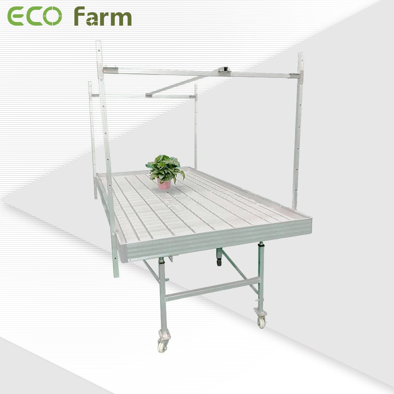 ECO Farm Movable Hydroponic Grow Drain Table Flood Trays Growing Systems for Propagating Seedling-growpackage.com