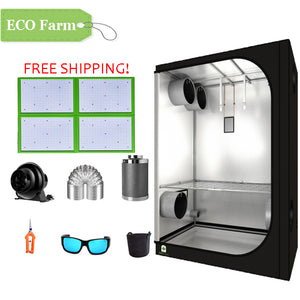 ECO Farm 4'x4' Essential Grow Tent Kit - ECOGreen 400W DIY Splicable Quantum Board