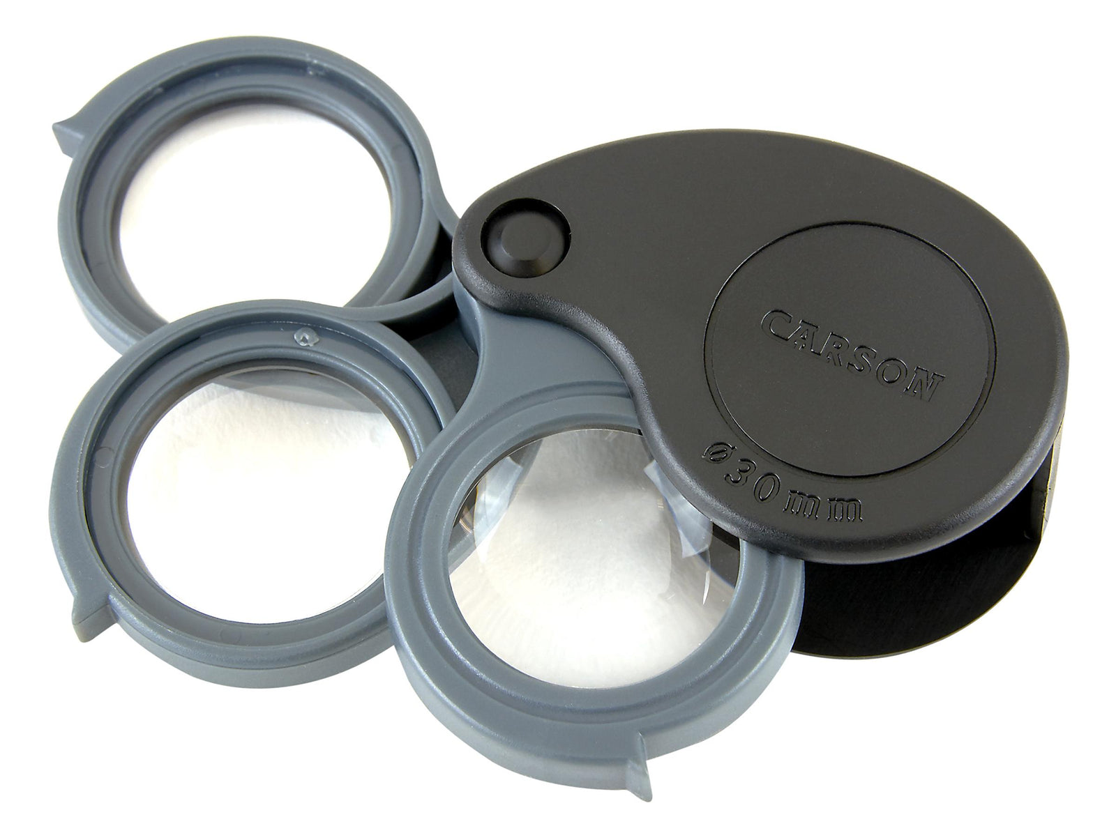 Carson Optical TV-15 TriView - 5x / 10x / 15x Folding Loupe