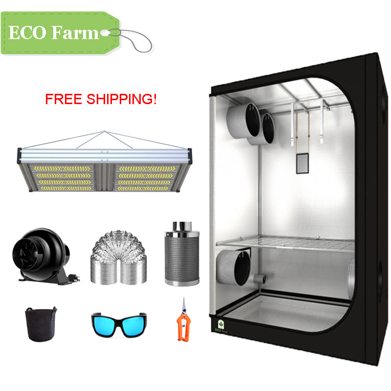 ECO Farm 4'x4' Essential Grow Tent Kit - 480W Waterproof Grow Panel-growpackage.com