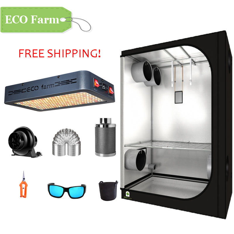 ECO Farm 4'x4' Essential Grow Tent Kit - 480W LED Grow Panel-growpackage.com