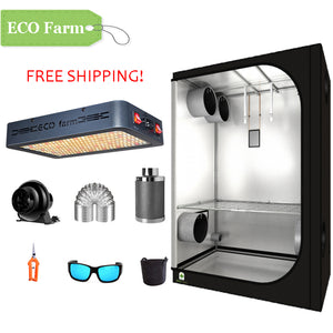 ECO Farm 4'x4' Essential Grow Tent Kit - 480W LED Grow Panel-growpackage.com
