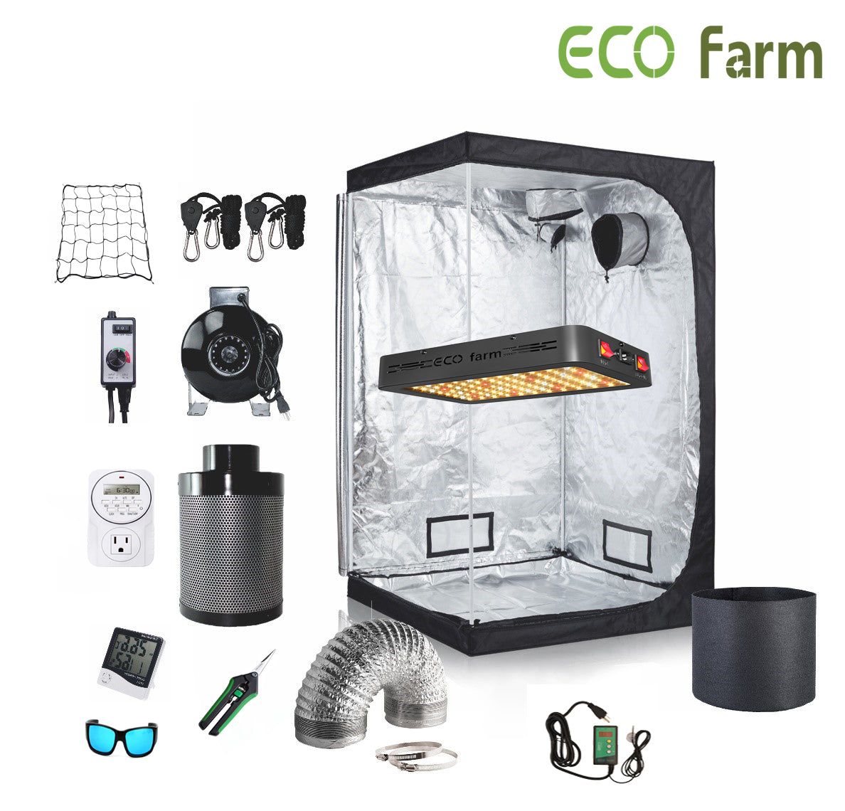 ECO Farm 4*2FT(48*24*60inch)DIY Grow Package