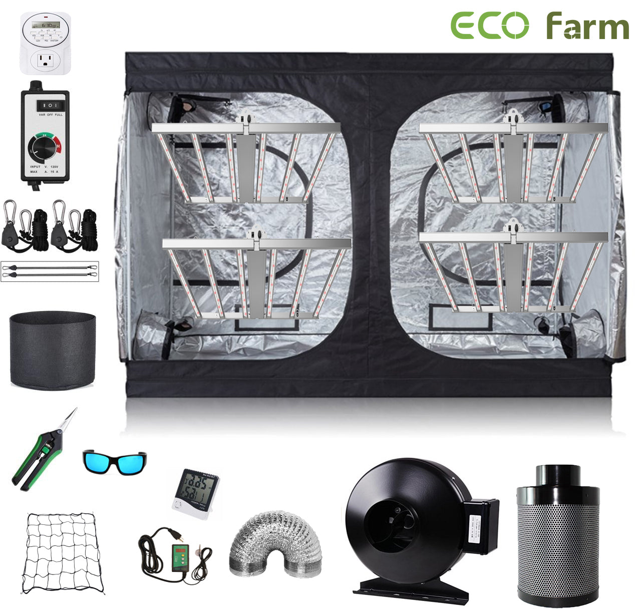 ECO Farm 10*10FT(120*120*80inch)DIY Grow Package