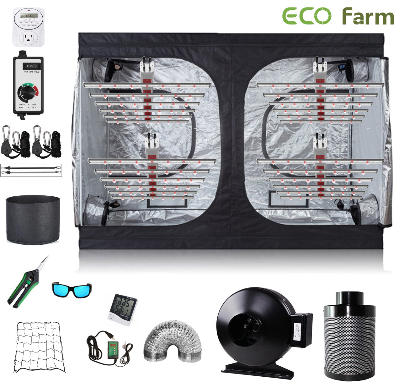 ECO Farm 10*10FT(120*120*80inch)DIY Grow Package