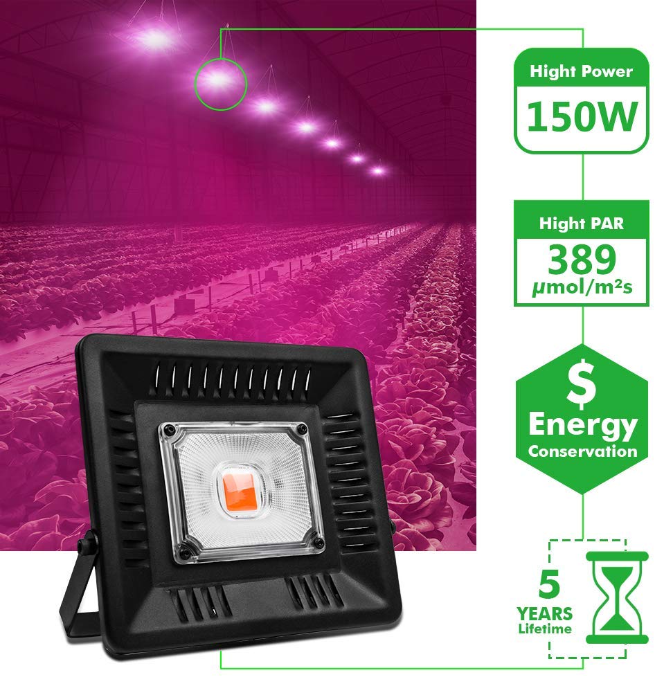 ECO Farm 50W Waterproof COB Supplemental LED Grow Light-growpackage.com
