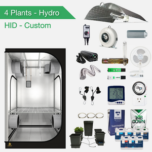 HID (HPS/MH) Hydroponic Complete Grow Kits for 4 Plants