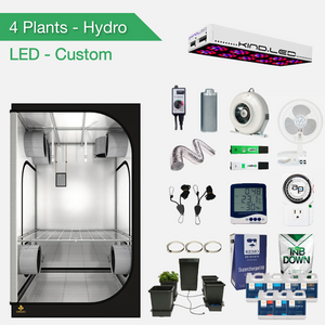 LED Hydroponic Complete Grow Kits for 4 Plants