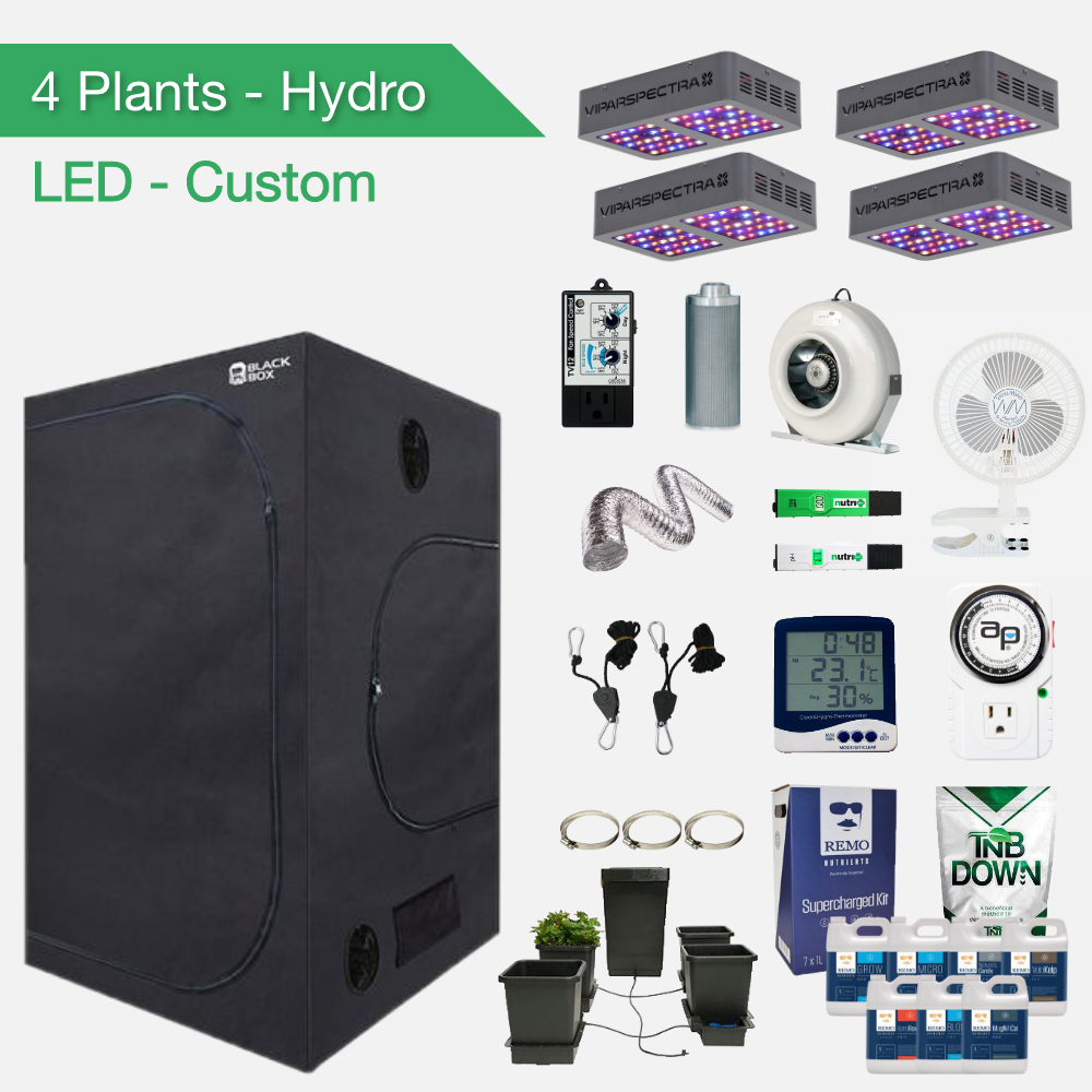 LED Hydroponic Complete Grow Kits for 4 Plants