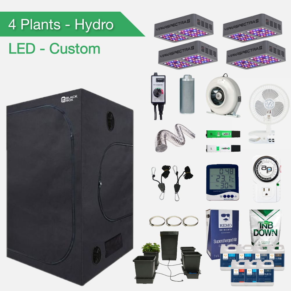 LED Hydroponic Complete Grow Kits for 4 Plants