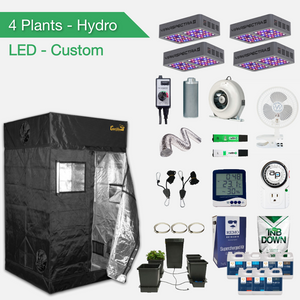 LED Hydroponic Complete Grow Kits for 4 Plants