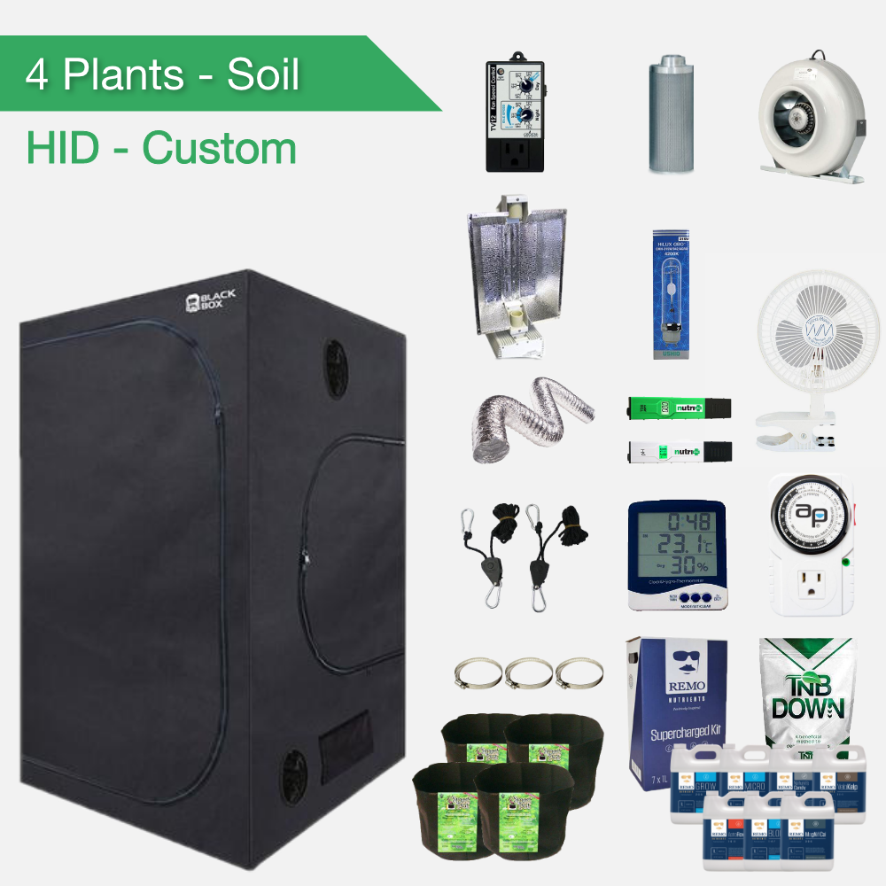 HID (HPS/MH) Soil Complete Grow Kits for 4 Plants