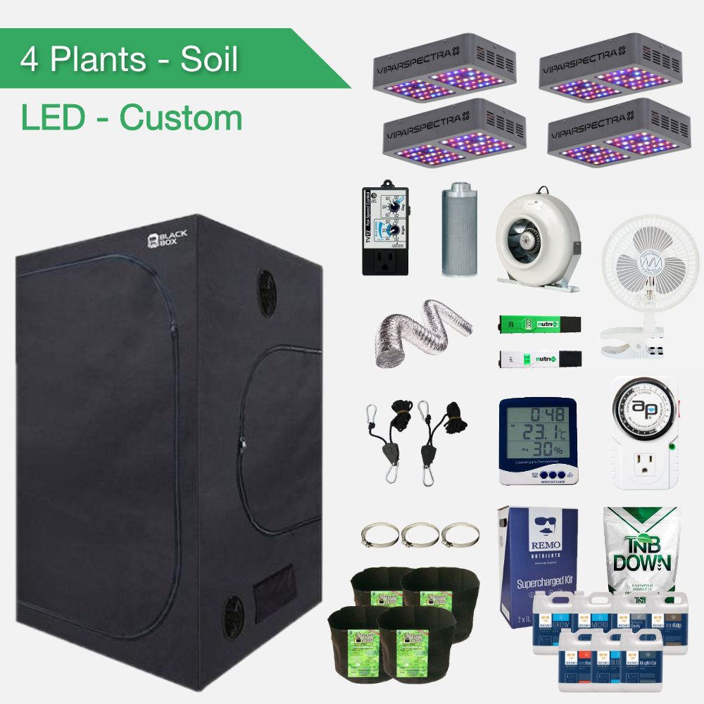 LED Soil Complete 4 Plants Indoor Grow Kits for Sale