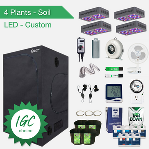 LED Soil Complete Grow Kits for 4 Plants