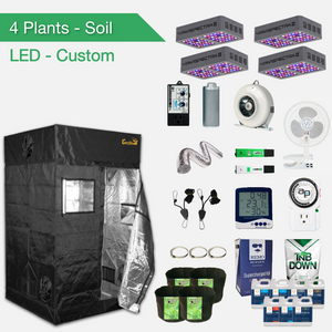 LED Soil Complete Grow Kits for 4 Plants